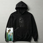 Pärchen-Hoodie: Euer Moment fein bestickt